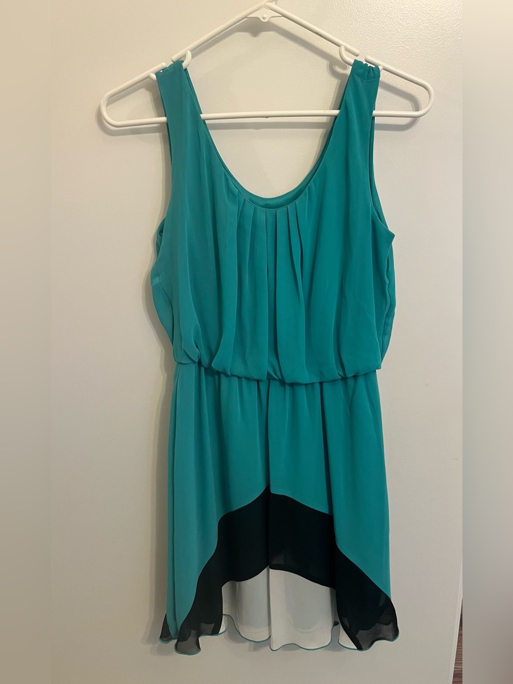 Sweet Storm Women’s Teal Sleeveless Blouson Dress Sz M